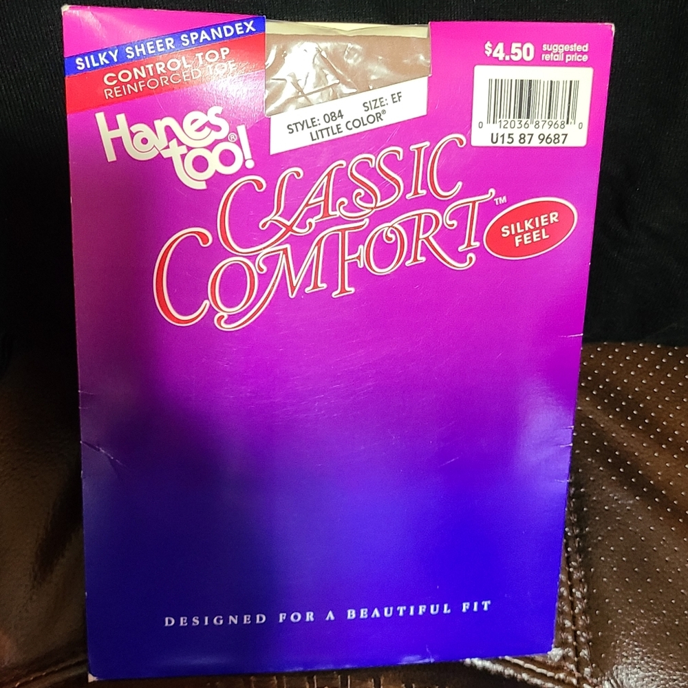 HANES TOO! CLASSIC COMFORT CONTROL TOP SILKY SHEER SPANDEX - LITTLE COLOR